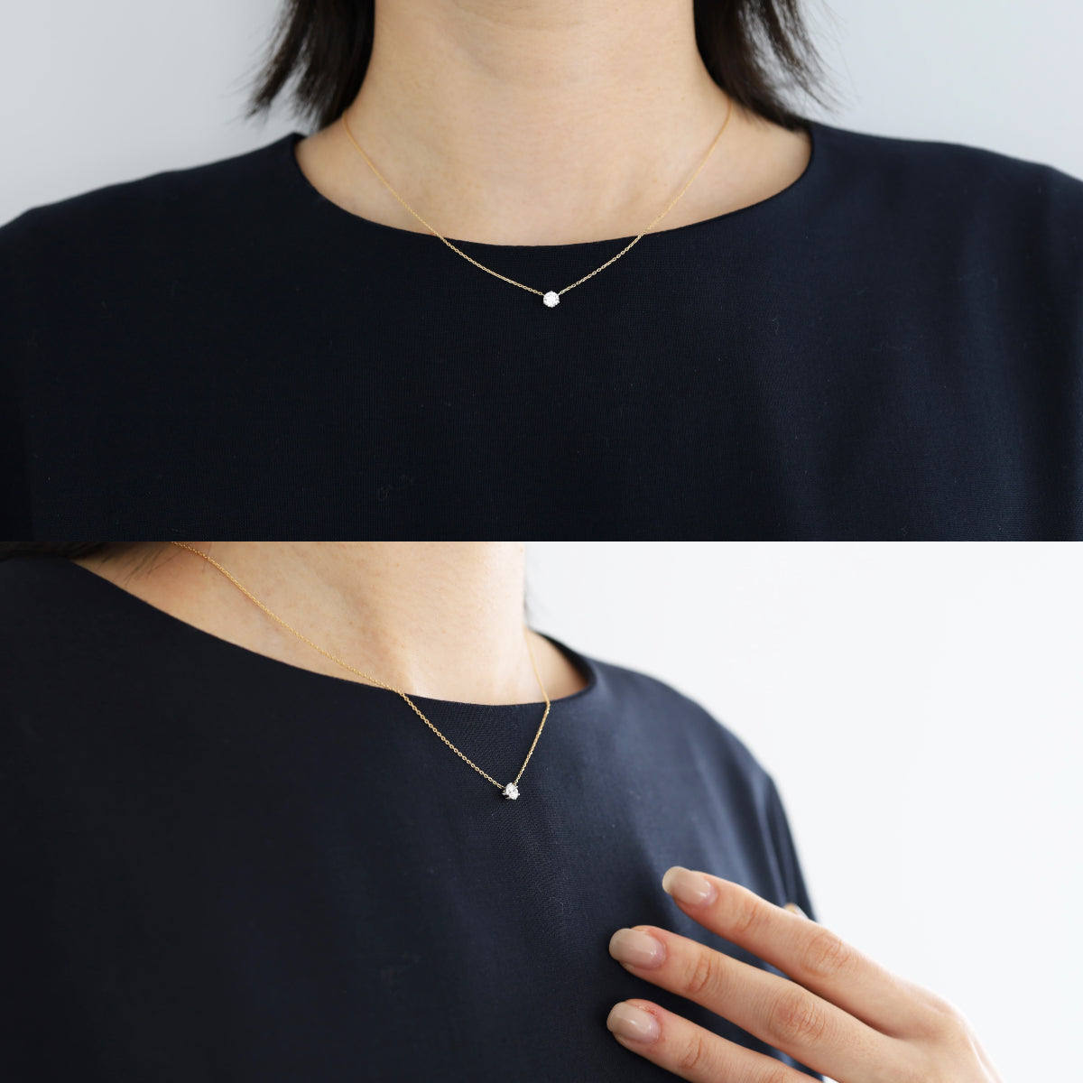 エンゲージネックレス(一粒ダイヤのネックレス)