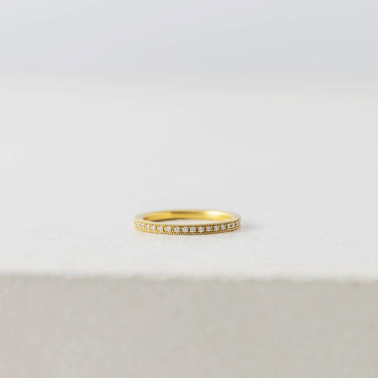 アトリエタマリの婚約指輪、ミルグレインエタニティ、エタニティリング、アニバーサリー