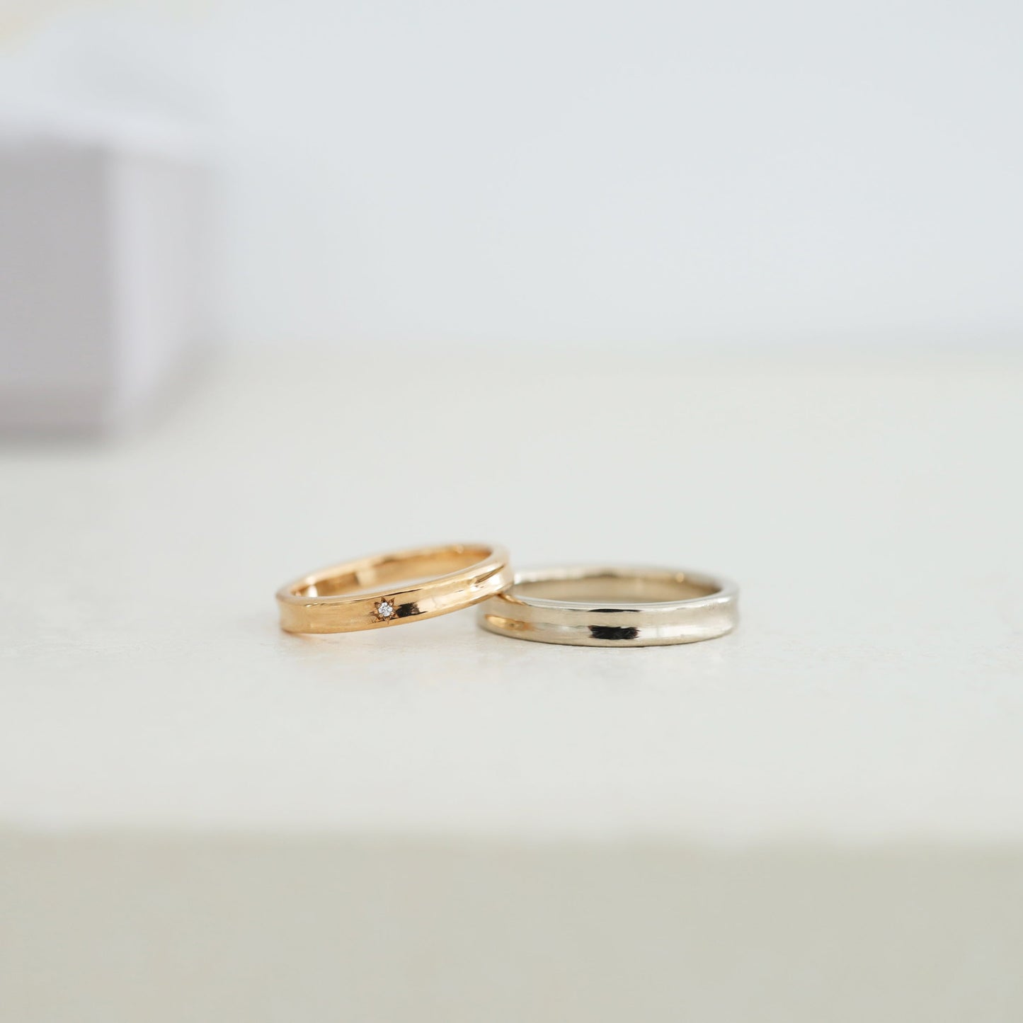 アトリエタマリの結婚指輪、奥行きのある空のデザイン