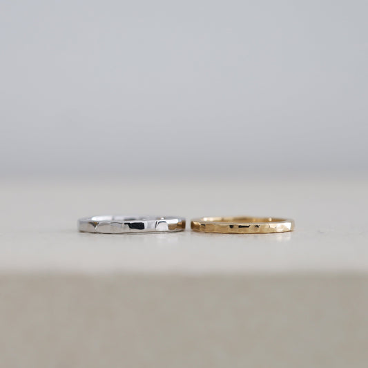 アトリエタマリの結婚指輪、デザインたたき