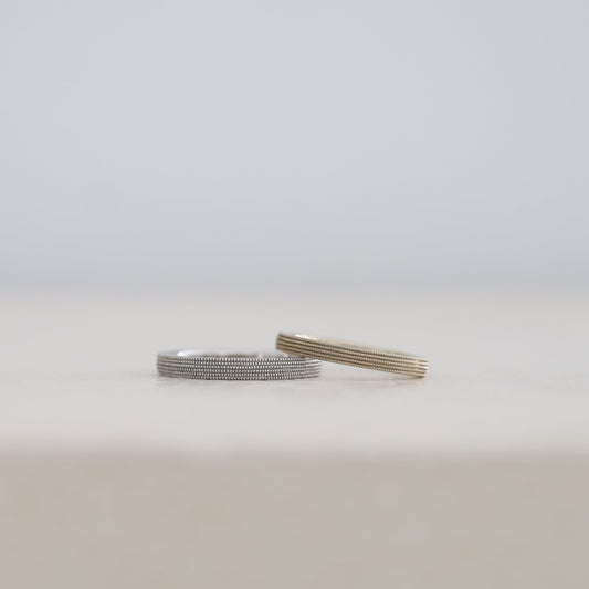 アトリエタマリの結婚指輪、ミルグレインを重ねたトゥジュール