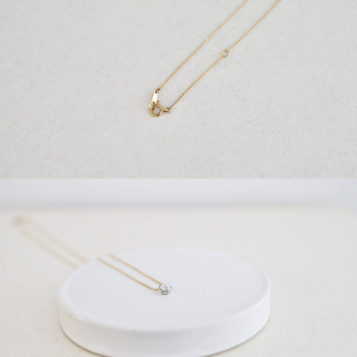 エンゲージネックレス（一粒ダイヤのネックレス）
