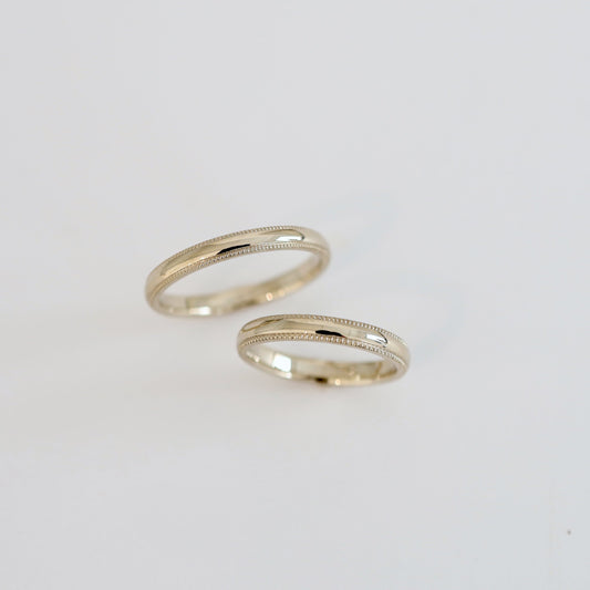 ミルグレインのマリッジリング（結婚指輪）