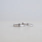 平打ちのシンプルなマリッジリング（結婚指輪）Ptヘアライン仕上げ 3.2mm幅広リング